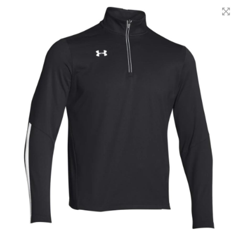 Under Armour Men's SMALL Qualifier Quarter Zip Pullover, Black / White